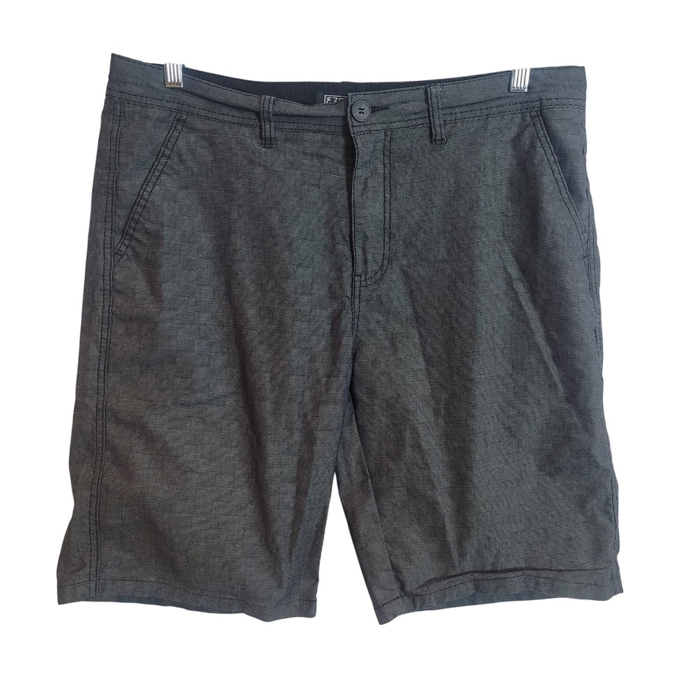 Ezekiel Mens Grey Textured Flat Front Chino Shorts Size 36 Casual Summer Preppy